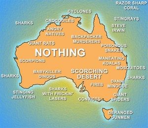 Kort over Australien